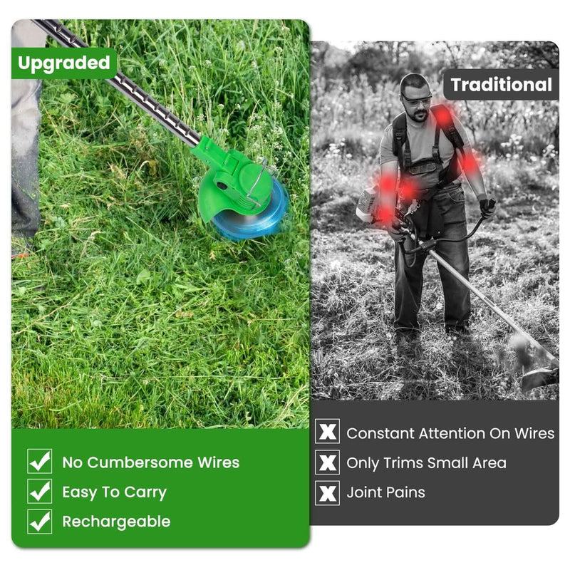 Cordless Rechargeable Grass Trimmer Garden & Patio - DailySale