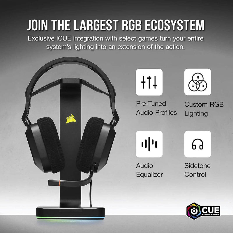 Corsair HS80 RGB USB Premium Gaming Headset (Refurbished) Headphones - DailySale