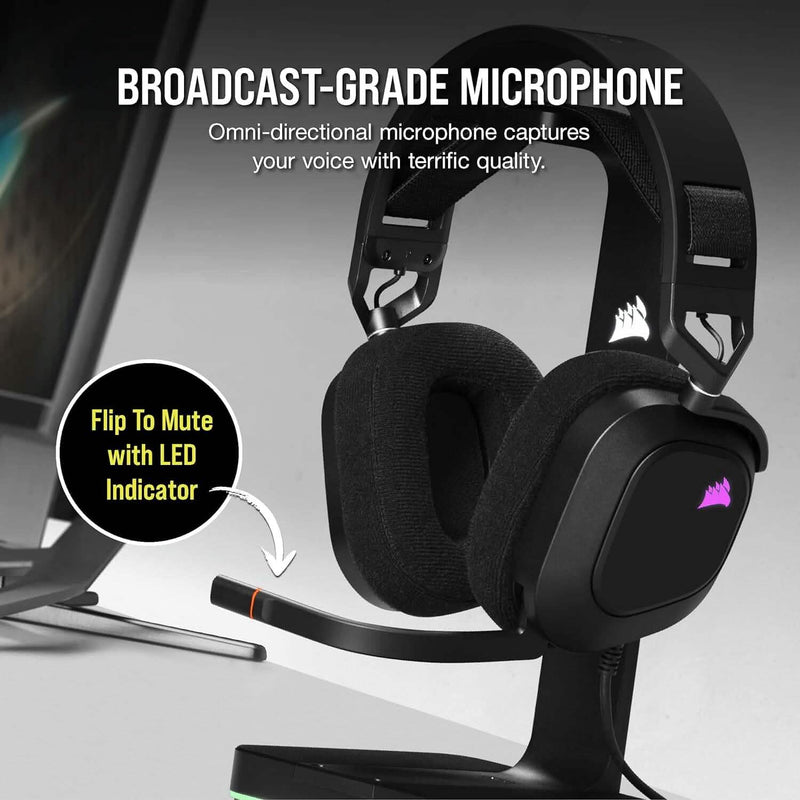 Corsair HS80 RGB USB Premium Gaming Headset (Refurbished) Headphones - DailySale