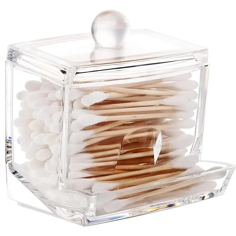 Cotton Swab Holder Cotton Ball Dispenser Organizer Clear Storage Containers Closet & Storage - DailySale