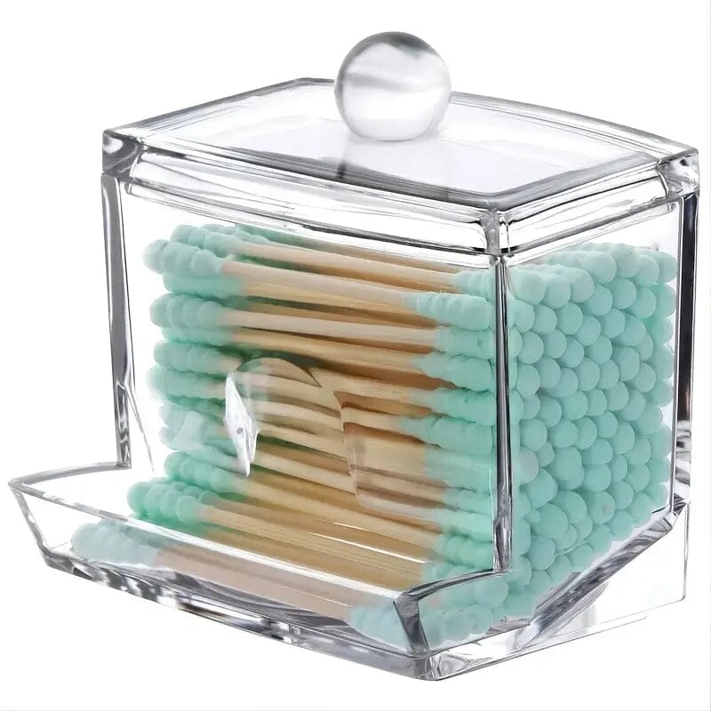 Cotton Swab Holder Cotton Ball Dispenser Organizer Clear Storage Containers Closet & Storage - DailySale