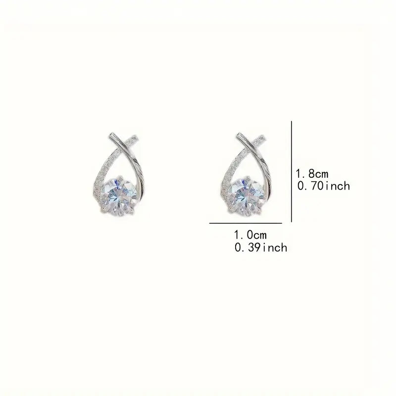 Creatively Designed Cross Earrings With Sparkling Zirconia for Women Earrings - DailySale