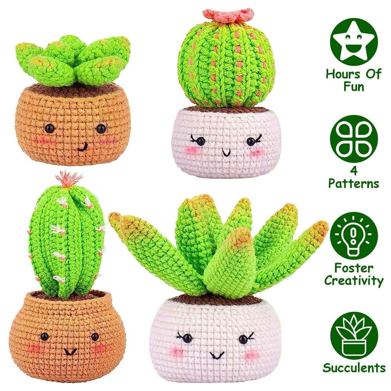 Crochet Kit for Beginners DIY Knitting Supplies Arts & Crafts - DailySale
