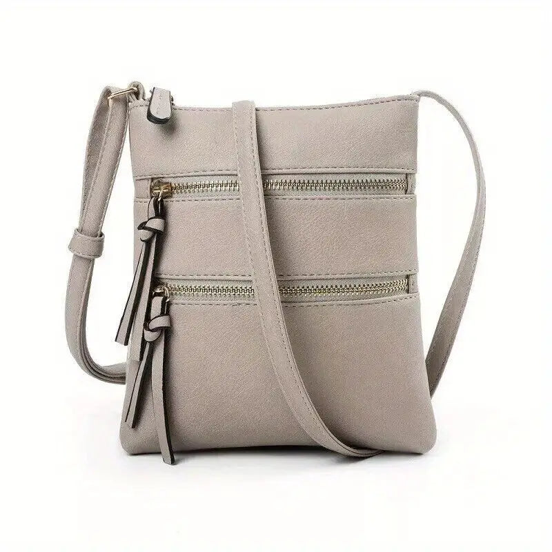 Crossbody Purses with Zipper for Women Ladies Bags & Travel Light Gray - DailySale