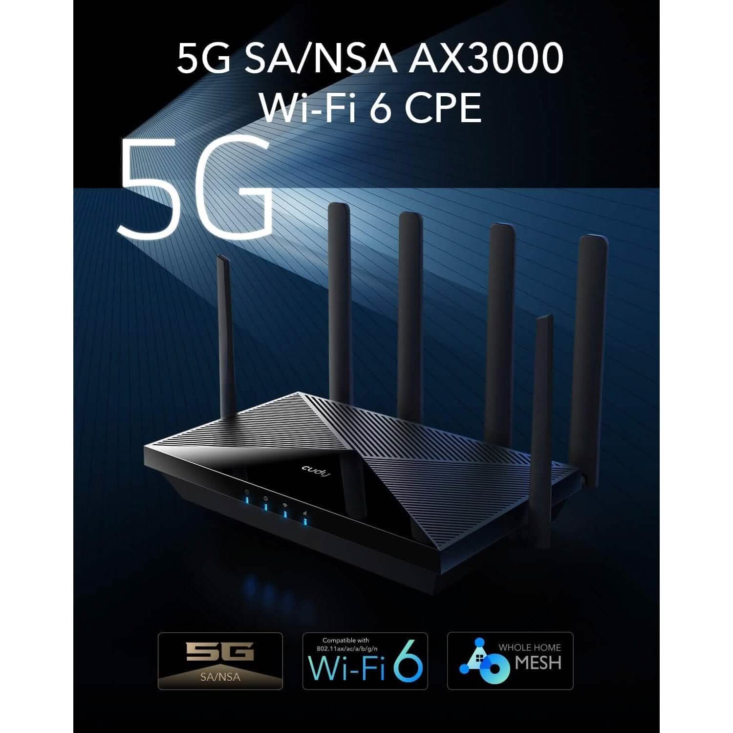 Caily Router Cudy 5G NR SA NSA AX3000 WiFi 6 CPE Router (Refurbished) | DailySale