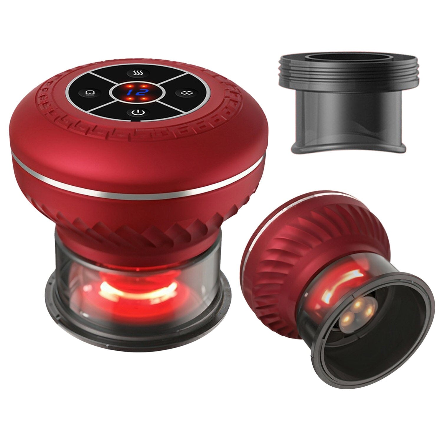 Cuppin Therapy Massager with Red Light Heat Therapy 16 Level Temperature Wellness - DailySale