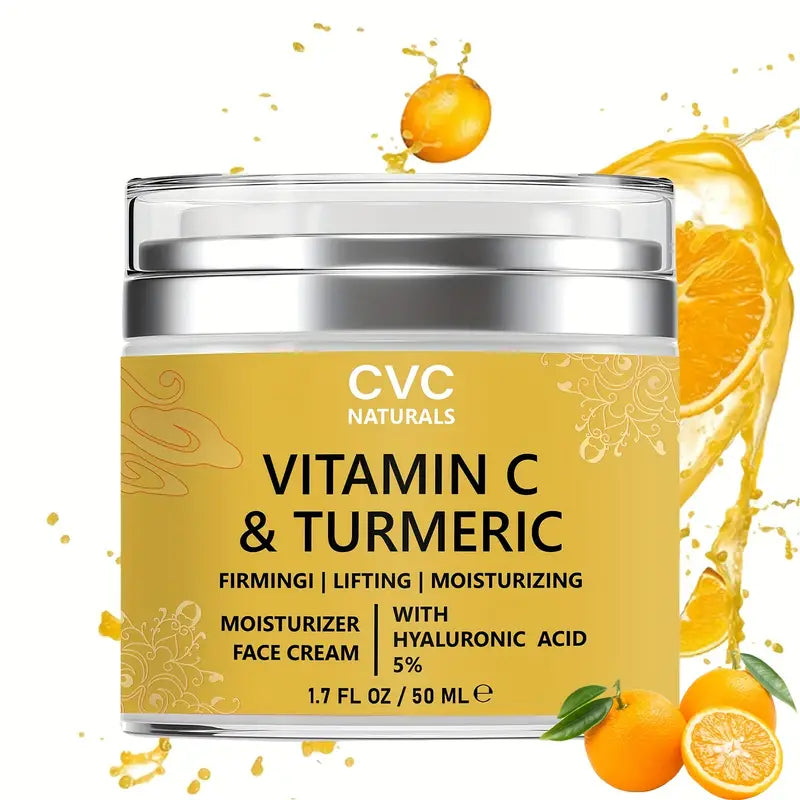 CVC Naturals Turmeric-Collagen Cream - Deeply Hydrating and Nourishing, Rich in Vitamins for Healthy Glowing Skin, Reveals Radiant and Youthful Complexion, Infused with Soothing Aloe Vera, Boosts Hydration with Hyaluronic Acid Beauty & Personal Care - DailySale