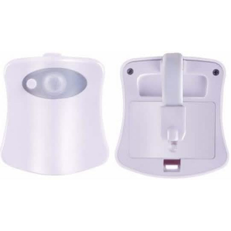 LED toilet light unit shown from the front and back