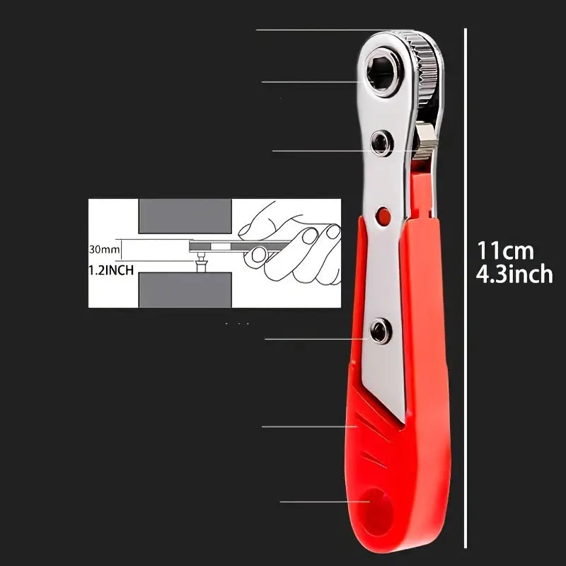 Ratchet Screwdriver Handles Narrow Spaces