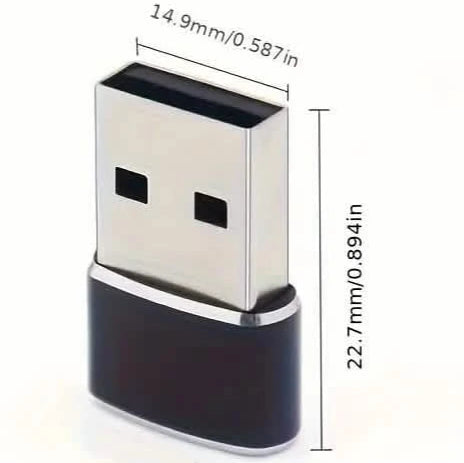 2-Pack: Mini USB to Type-C Adapters – File Transfer for Android Phones