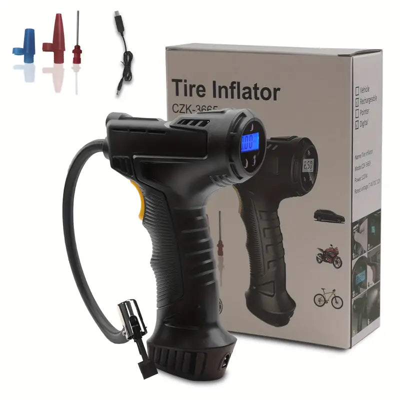 Portable Digital Tire Inflator with LED Light