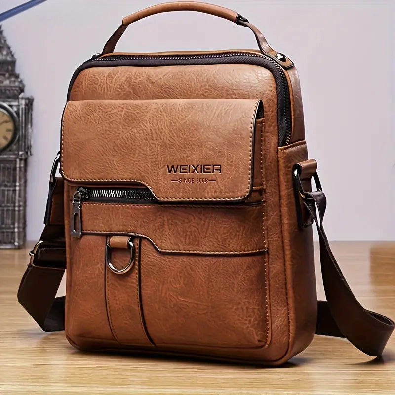 Men's Shoulder Vintage Business Casual Satchel Bag