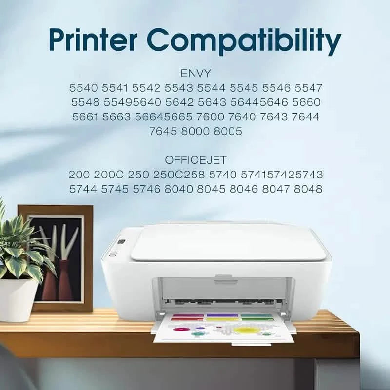 62/62XL Black & Color Ink Cartridge for HP Envy, OfficeJet & DeskJet