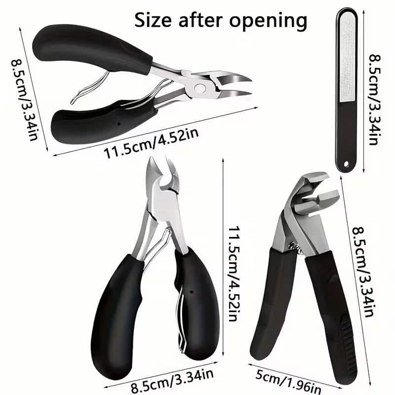 4-Piece Elderly-Friendly Toenail Clipper Set