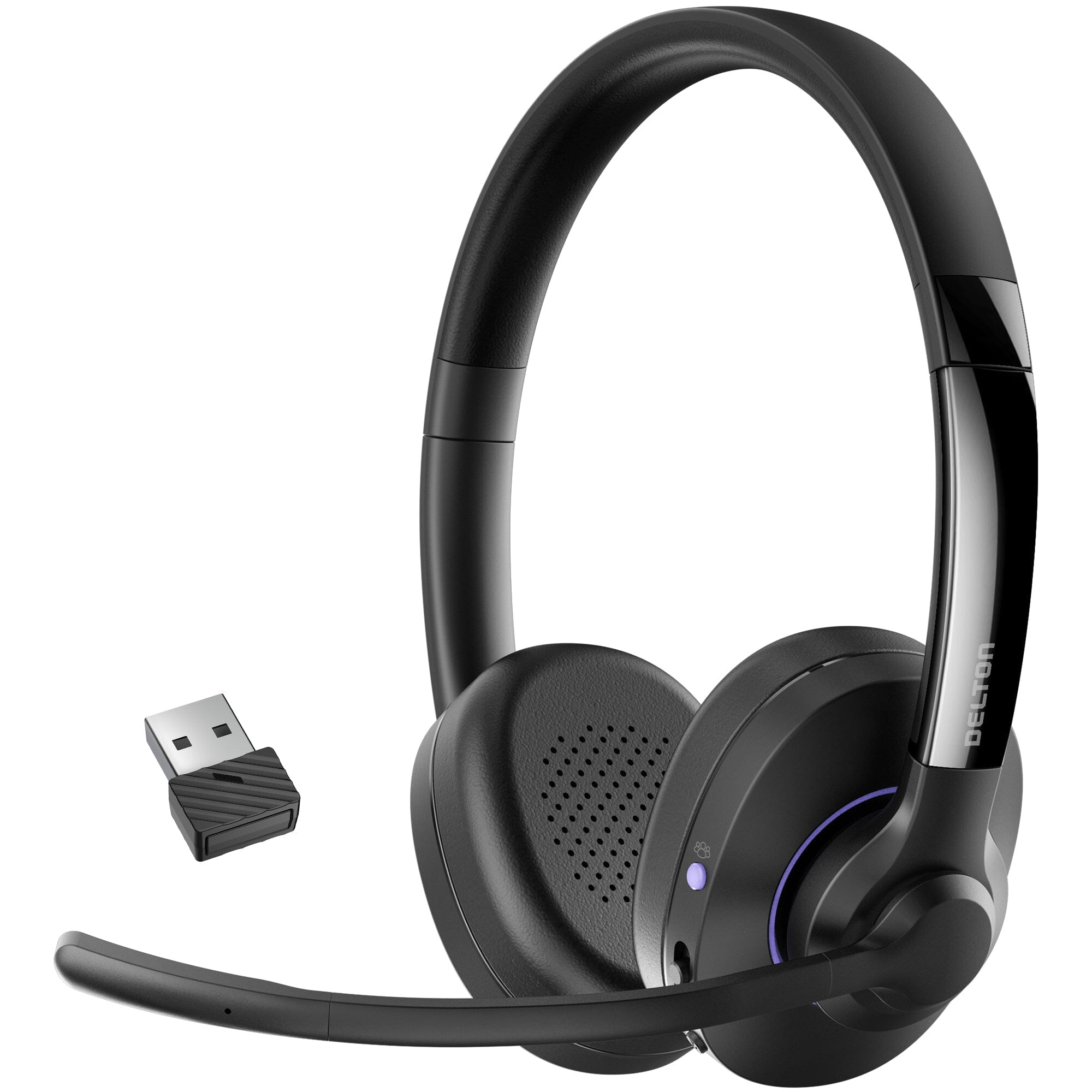 Delton 60X Wireless Headset with Noise Cancelling Microphone and USB Dongle Headphones - DailySale