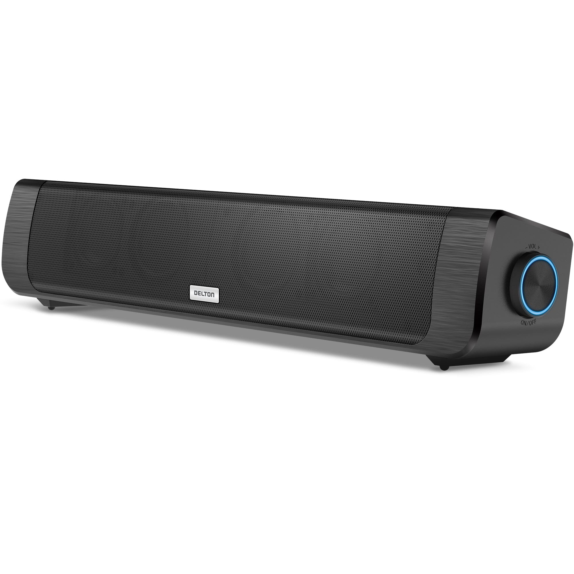 Delton SB200 Bluetooth Soundbar - 20W Dual-Powered Hi-Fi Stereo Computer Speaker with Rich Bass Speakers - DailySale