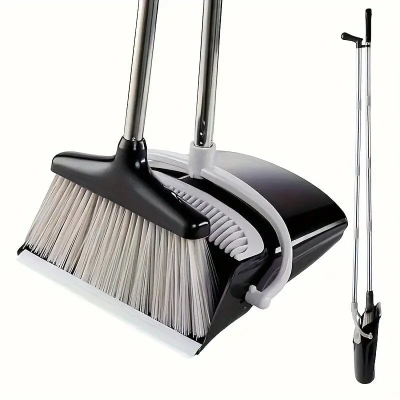 Deluxe Stand Up Broom and Dustpan Set Household Appliances - DailySale