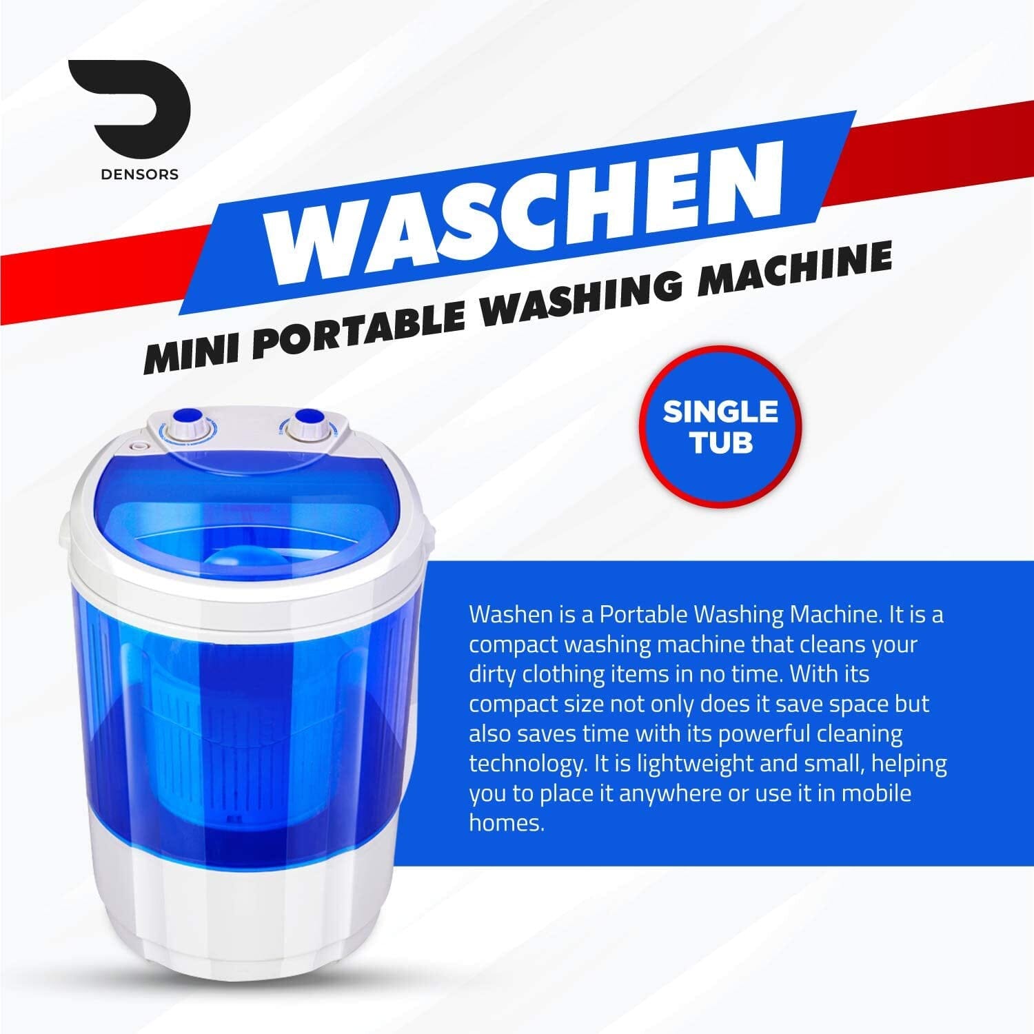 DENSORS Portable Single Tub Washer Household Appliances - DailySale