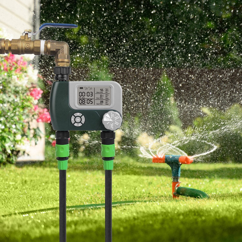 Digital Programmable Sprinkler Timer with 2 Outlet Zones Garden & Patio - DailySale