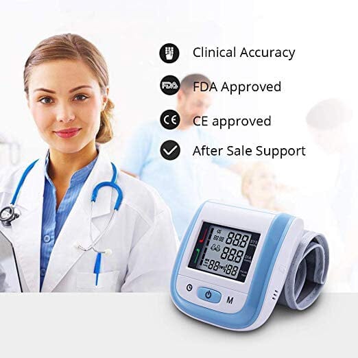 Digital Wrist Blood Pressure Monitor Heart Rate Pulse Meter Measure Wellness - DailySale