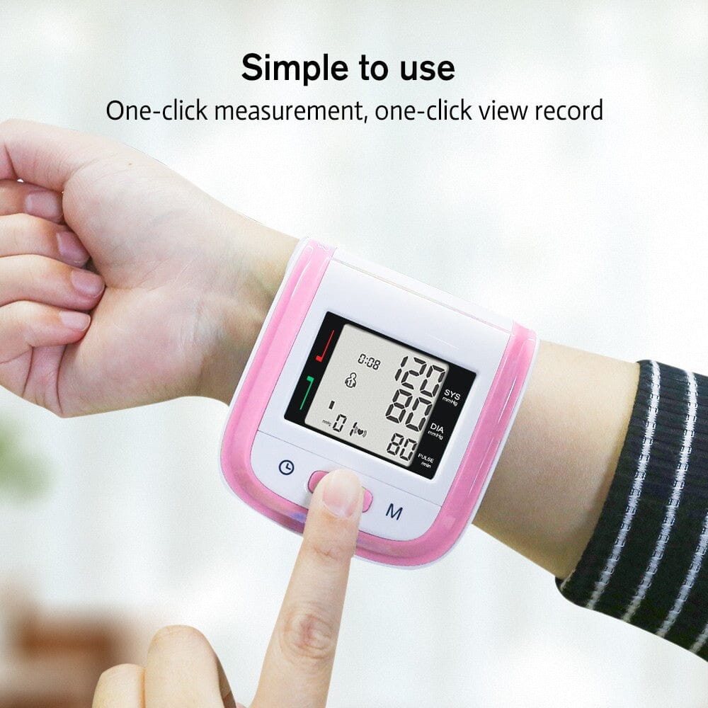 Digital Wrist Blood Pressure Monitor Heart Rate Pulse Meter Measure Wellness - DailySale