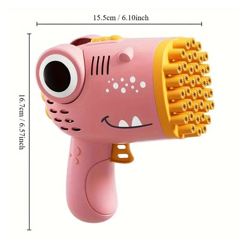 Dinosaur-Themed Automatic Bubble Blower 40-Hole Handheld Toy Gun Toys & Games - DailySale