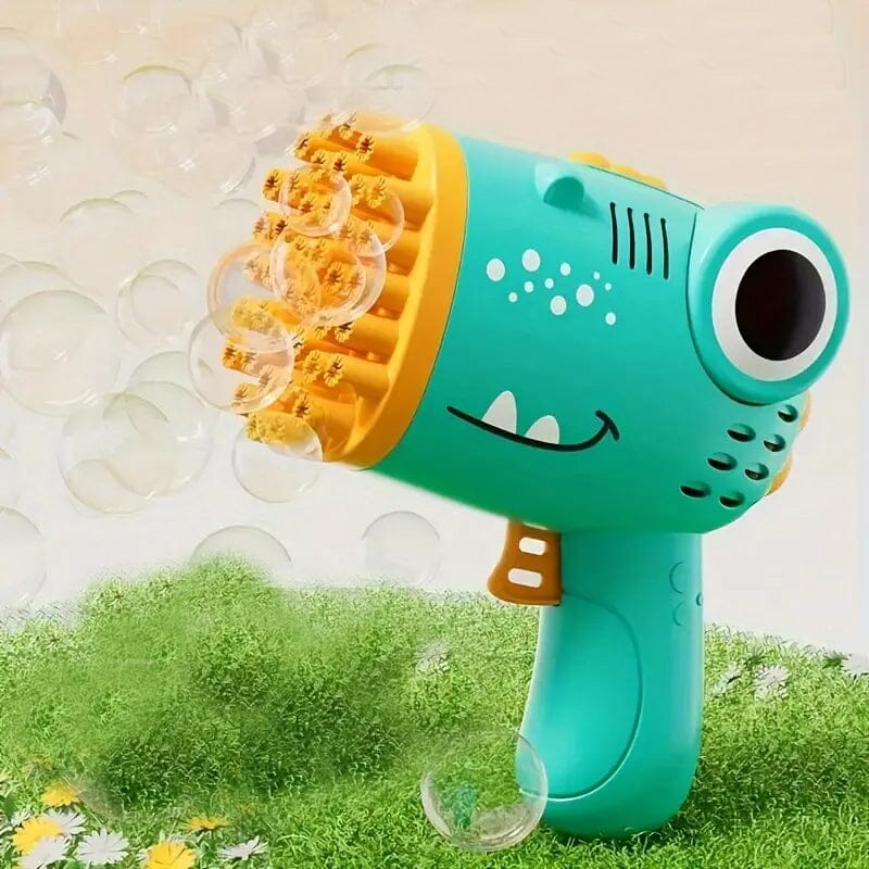 Dinosaur-Themed Automatic Bubble Blower 40-Hole Handheld Toy Gun Toys & Games Green - DailySale