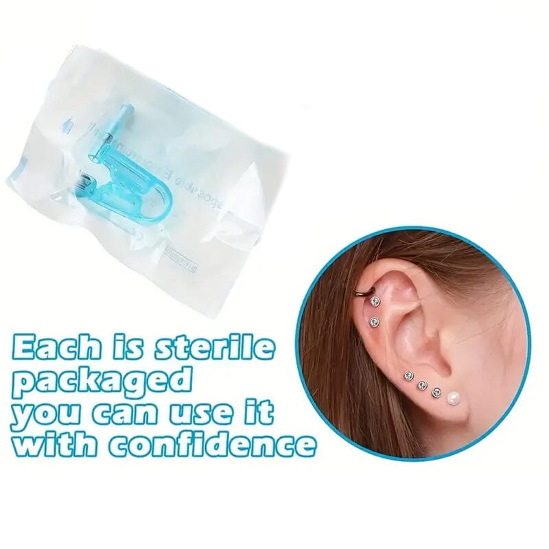 Disposable Safety Crystal Earring Piercer Machine with Stud Earrings - DailySale