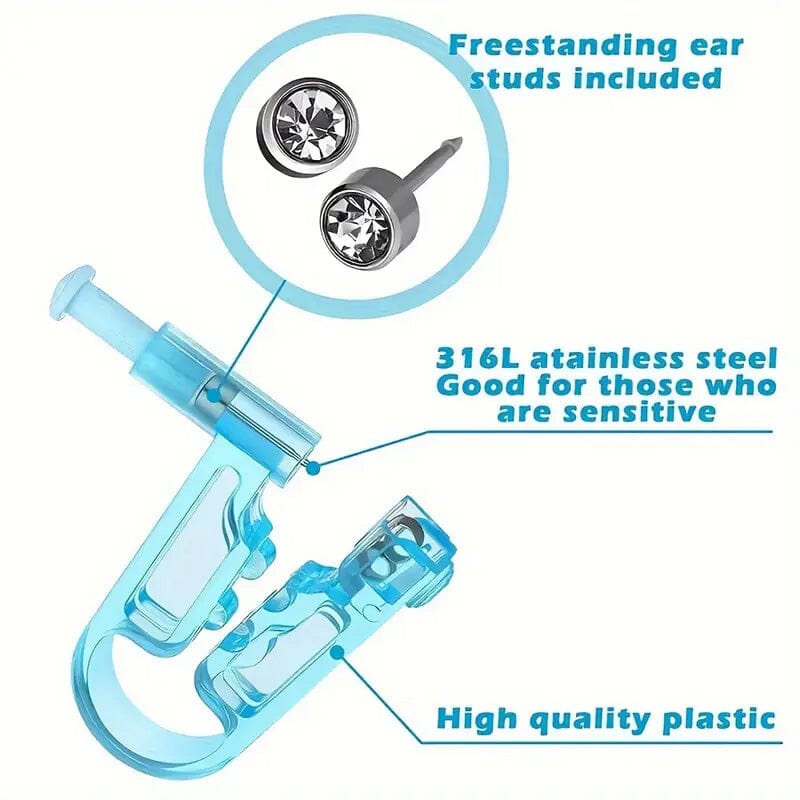 Disposable Safety Crystal Earring Piercer Machine with Stud Earrings - DailySale