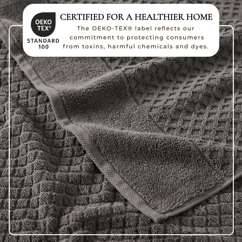 Cotton Diamond Waffle Weave Bath Towel Set - Grayson Collection