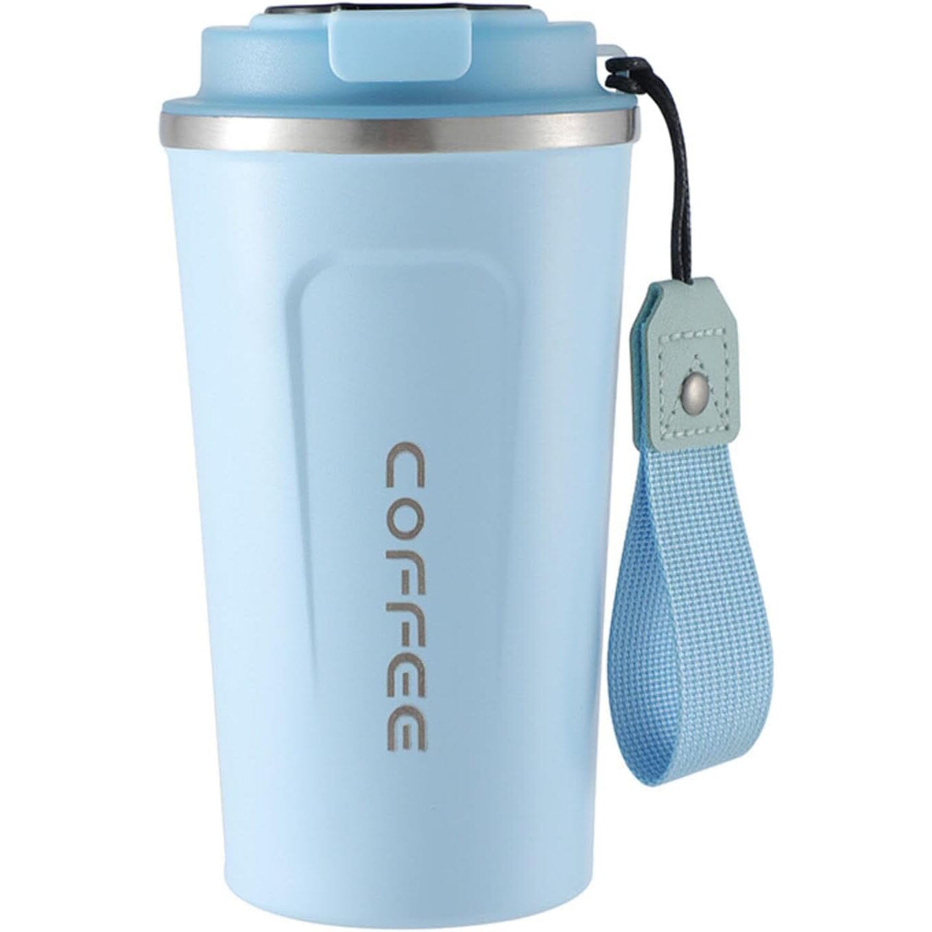 Double Wall Stainless Steel Vacuum Mug with LED Temperature Display Wine & Dining Blue - DailySale