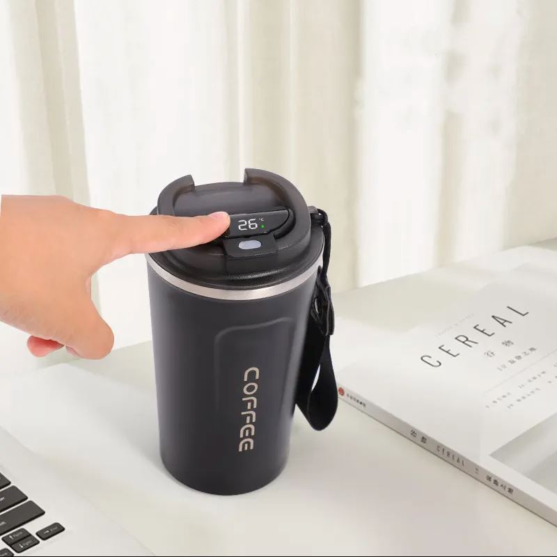 Double Wall Stainless Steel Vacuum Mug with LED Temperature Display Wine & Dining - DailySale