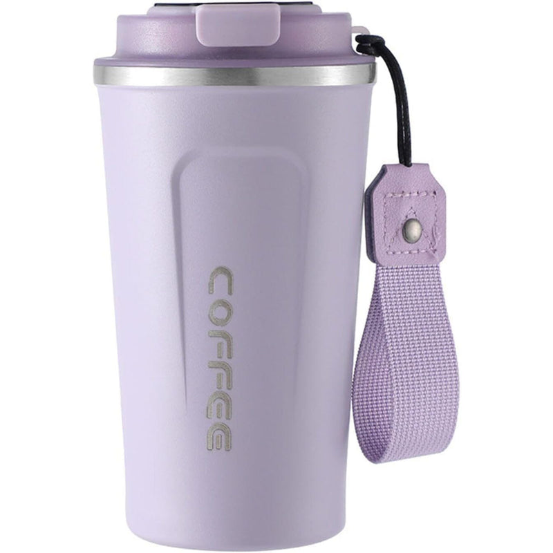 Double Wall Stainless Steel Vacuum Mug with LED Temperature Display Wine & Dining Purple - DailySale