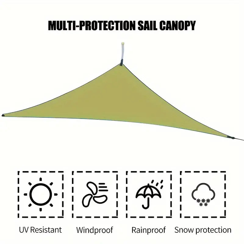 Durable Outdoor Sun Shade Sail for Terrace, Yard, Deck, and Garden - Waterproof and UV Resistant Triangle Canopy Garden & Patio - DailySale