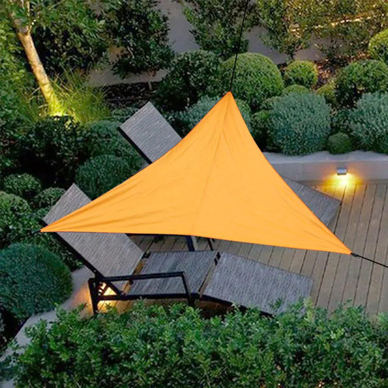 Durable Outdoor Sun Shade Sail for Terrace, Yard, Deck, and Garden - Waterproof and UV Resistant Triangle Canopy Garden & Patio Orange 118.11" - DailySale