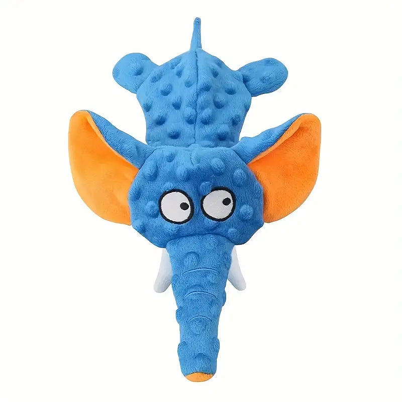 Durable Squeaky Elephant Plush Dog Toy - Bite-Resistant, Teeth Cleaning Design for All Breeds Pet Supplies - DailySale