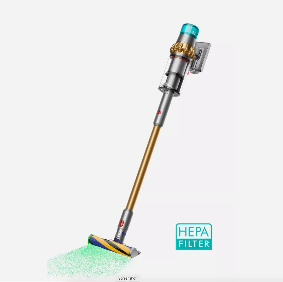 Dyson V15 Detect Absolute Stick Vacuum Cleaner HEPA Filtration - Gold (447294-01) Household Appliances - DailySale