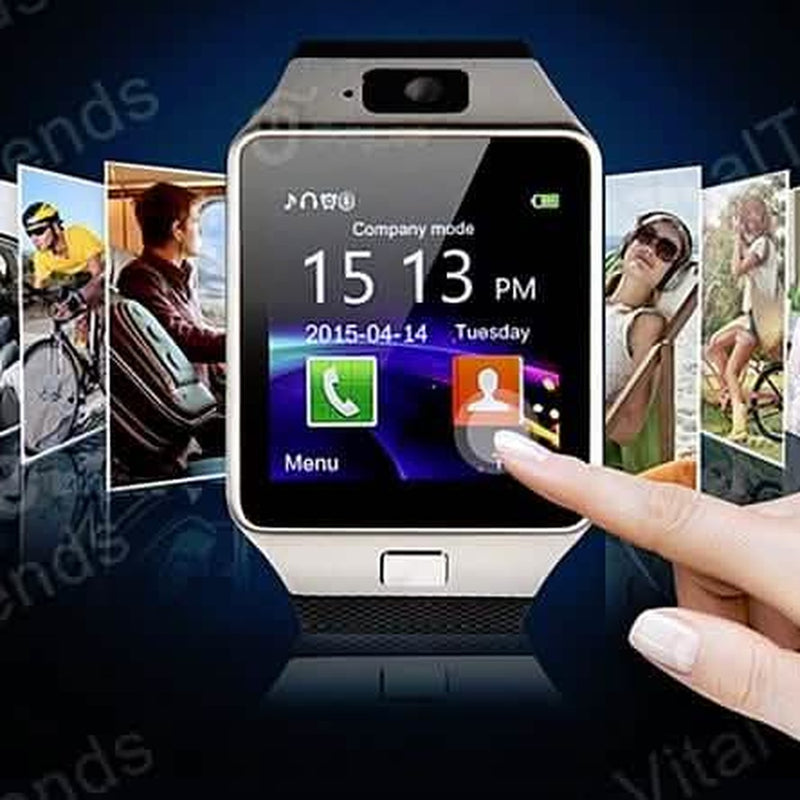 Bluetooth smart watch with camera and touchscreen display