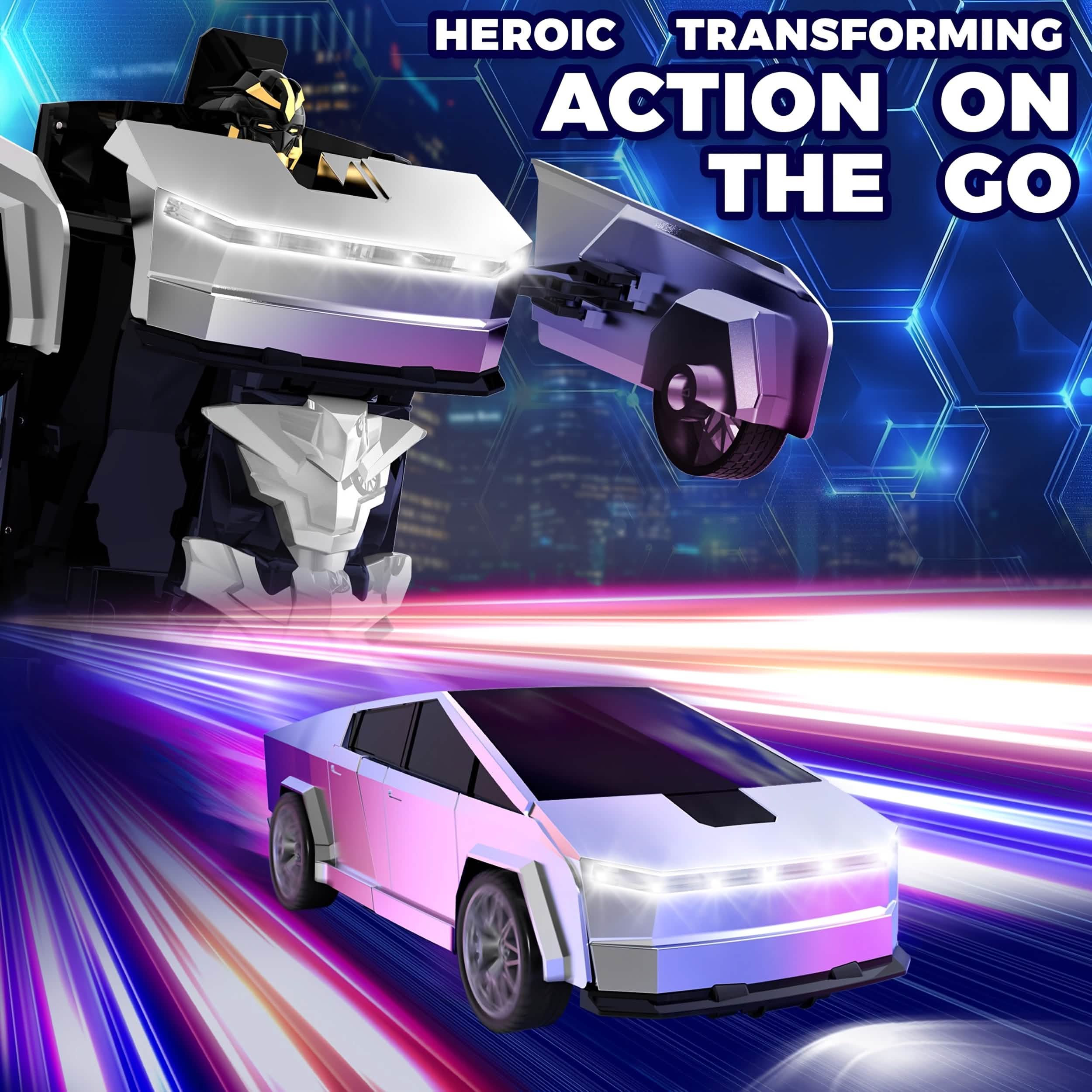 2.4GHz Remote Control Off-Road Car – Robot Transforming, LED Lights