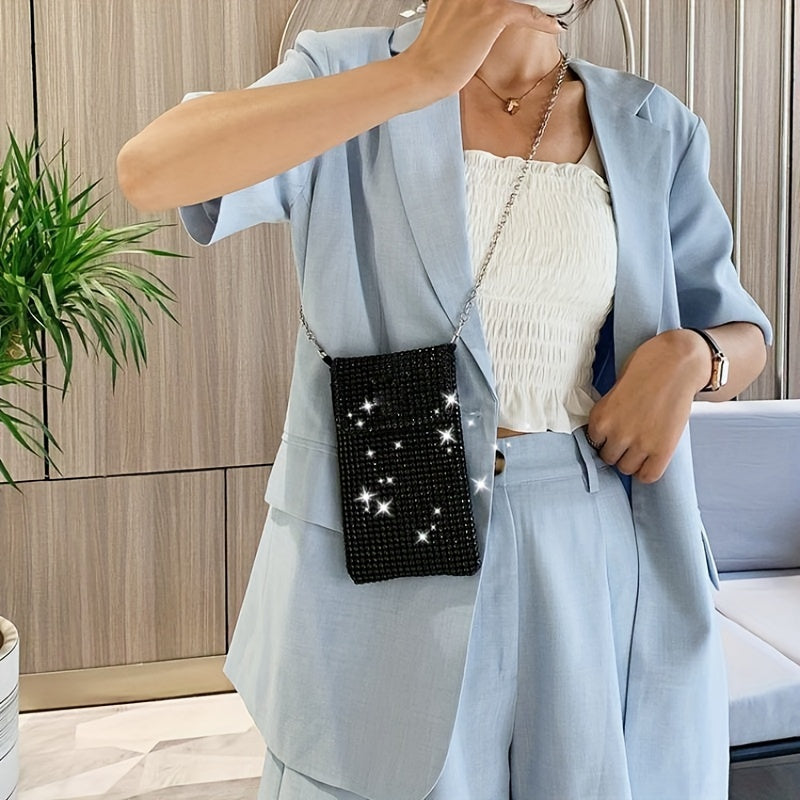 Black pouch worn across the body