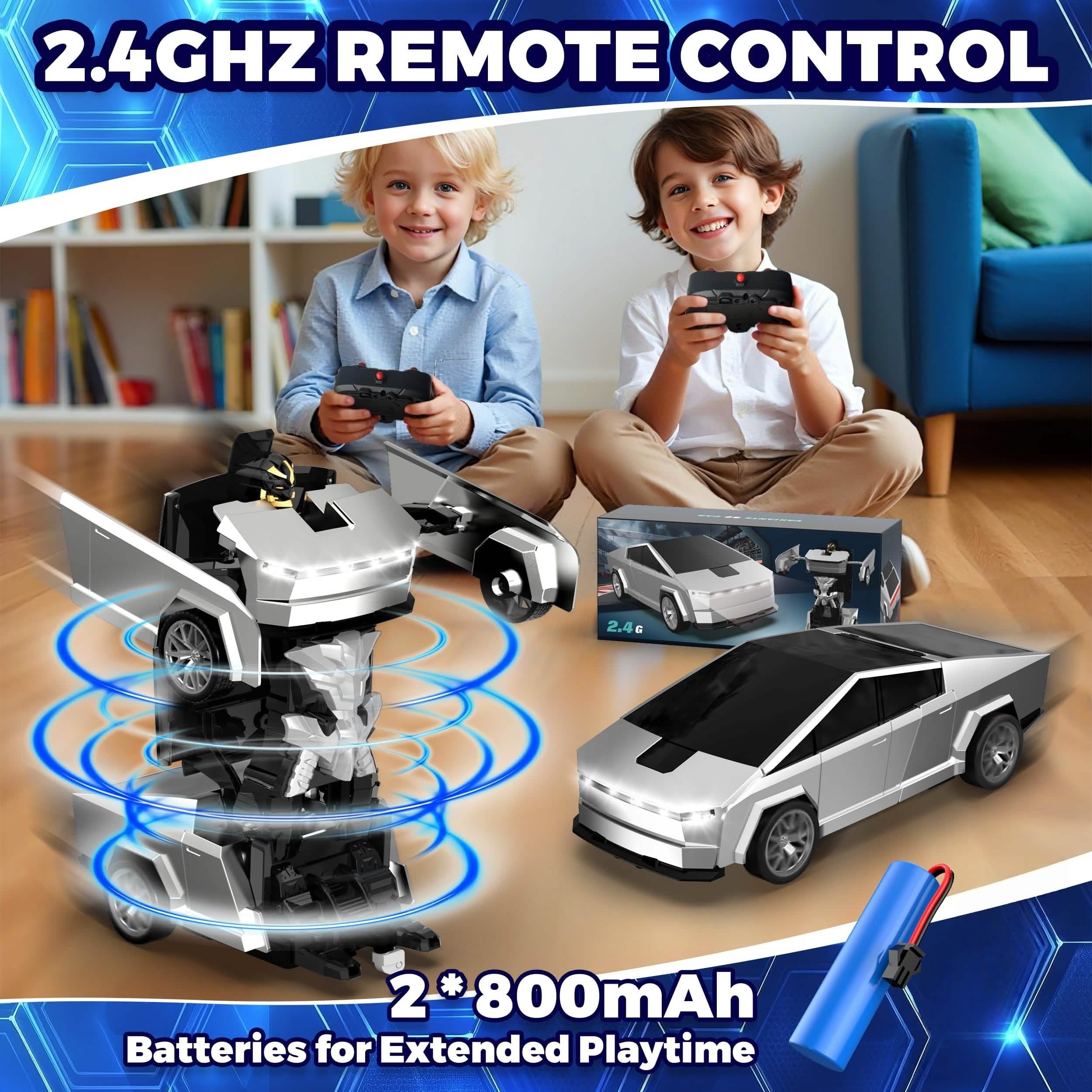 2.4GHz Remote Control Off-Road Car – Robot Transforming, LED Lights