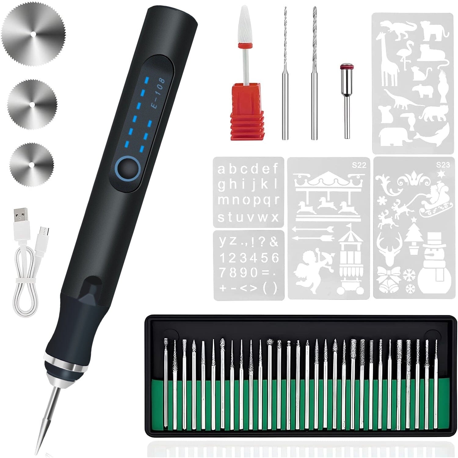 USB Customizer Professional Engraving Pen 30 Bits Engraver Tool