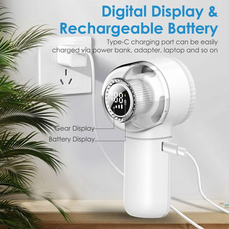 Electric Fabric Shaver with 3 Speeds Lint Brush Digital Display Household Appliances - DailySale
