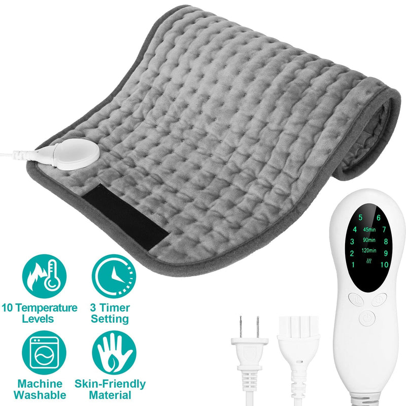 Electric Heating Pad for Back Abdomen Shoulder with 10 Adjustable Temperature Smart Timer Setting Wellness - DailySale