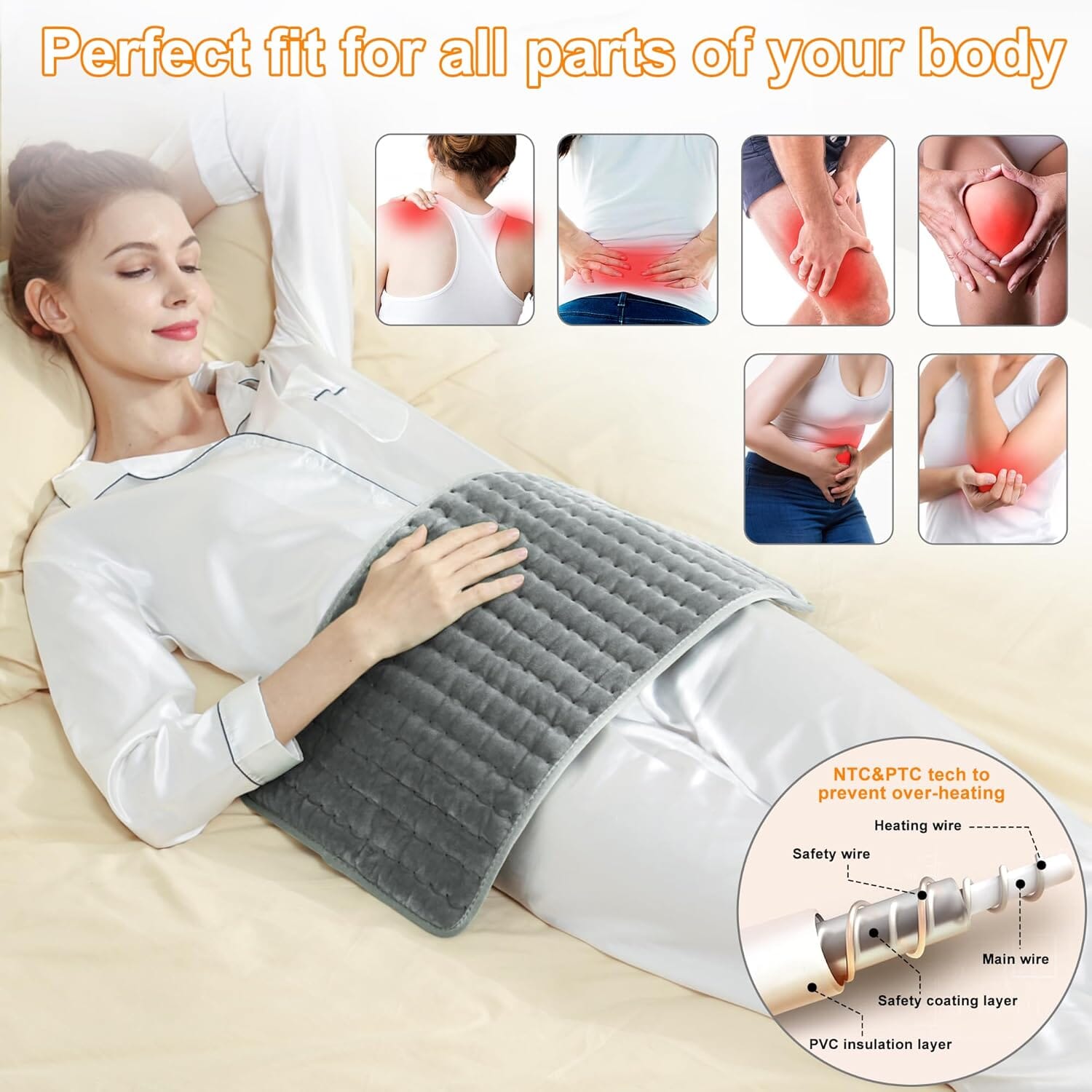 Electric Heating Pads for Body Pain Reflief Wellness - DailySale