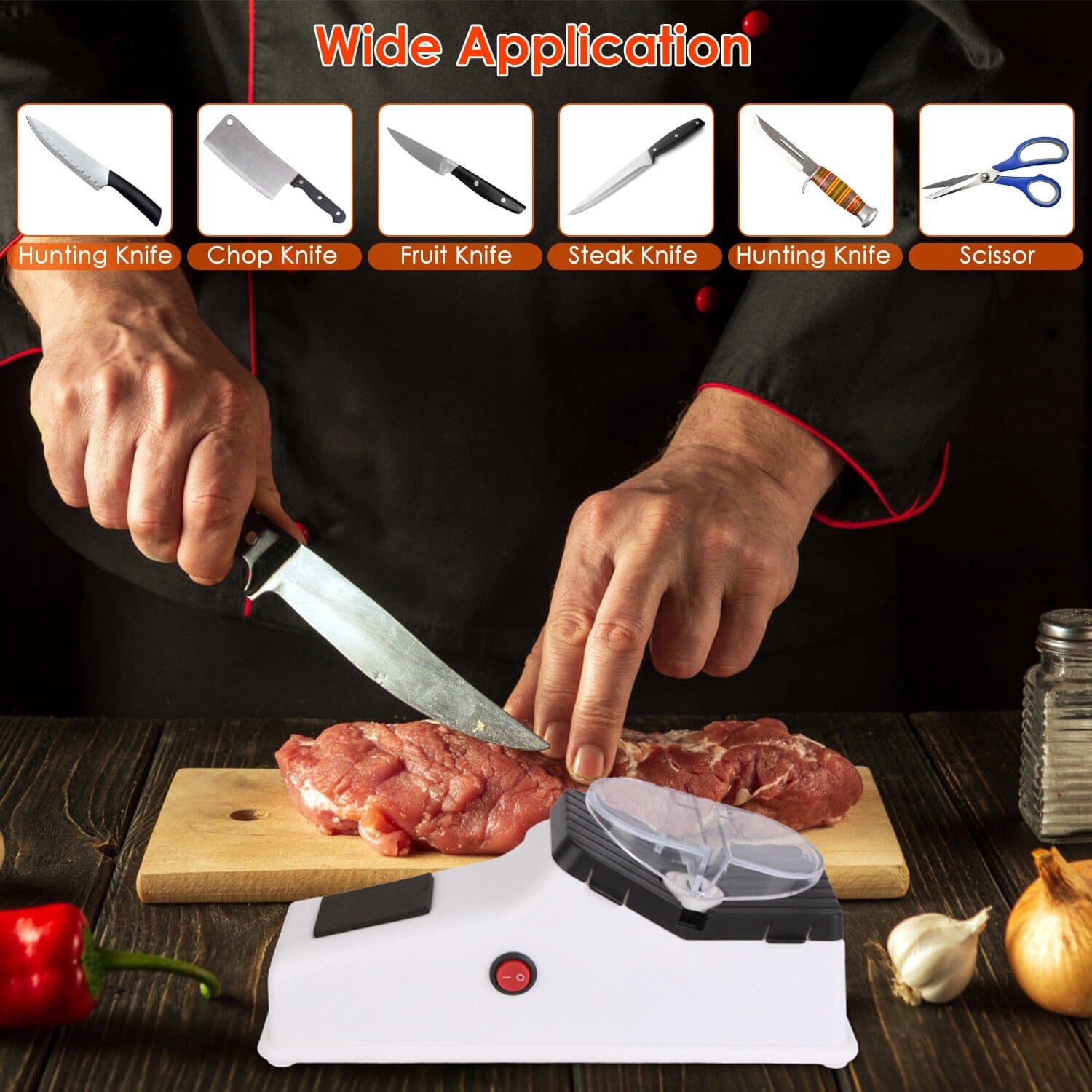 Electric Knife Sharpener with USB Plug Kitchen Tools & Gadgets - DailySale