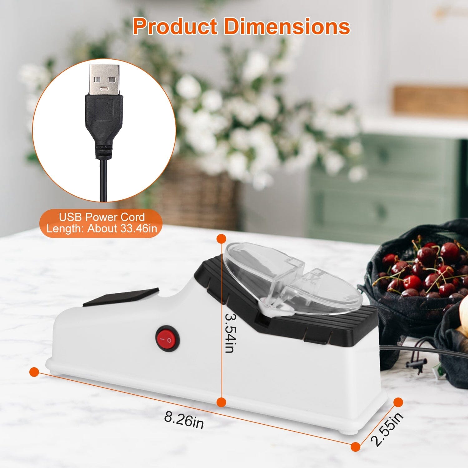 Electric Knife Sharpener with USB Plug Kitchen Tools & Gadgets - DailySale