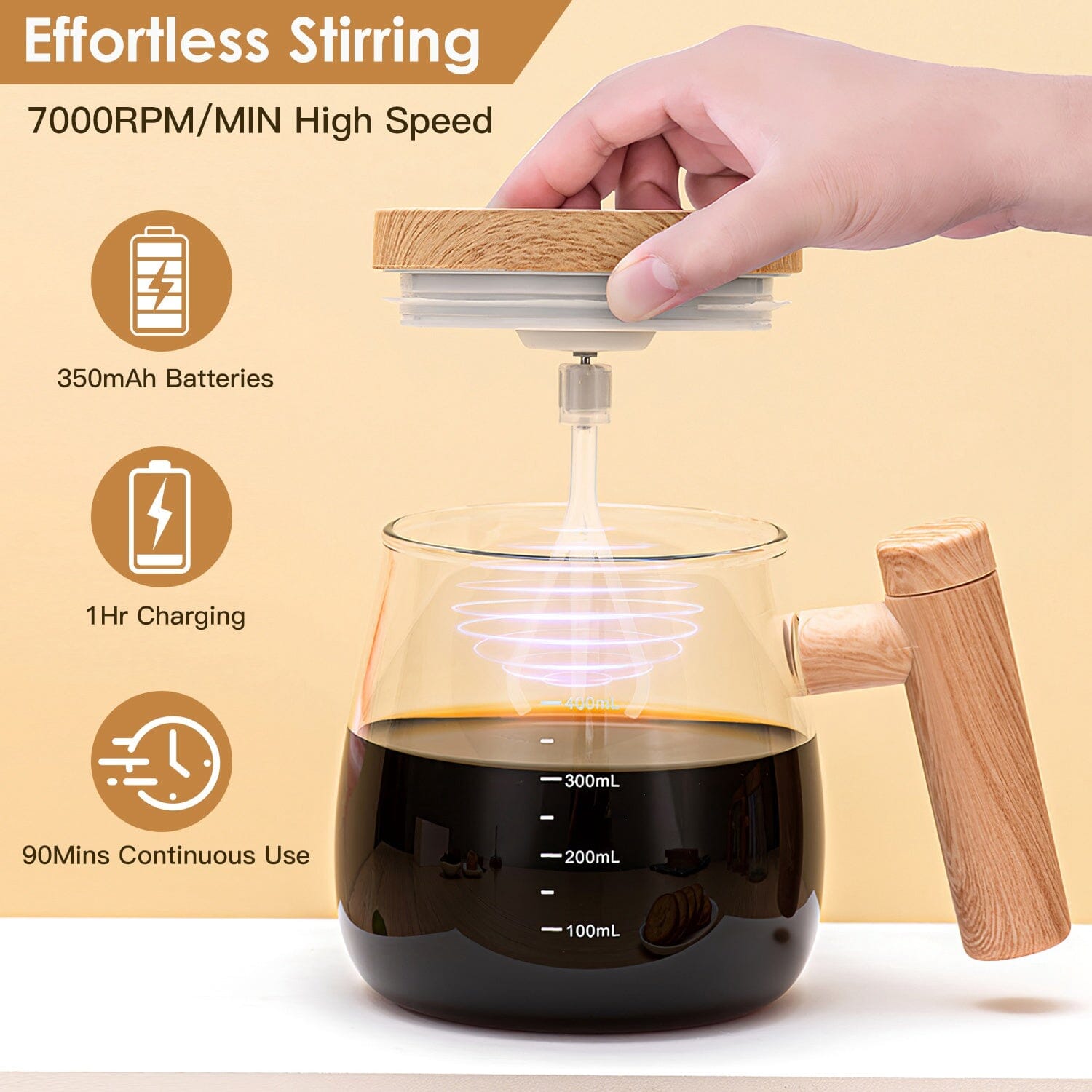 Electric Mixing Mug 400ML High Speed Mixing Cup Kitchen Appliances - DailySale