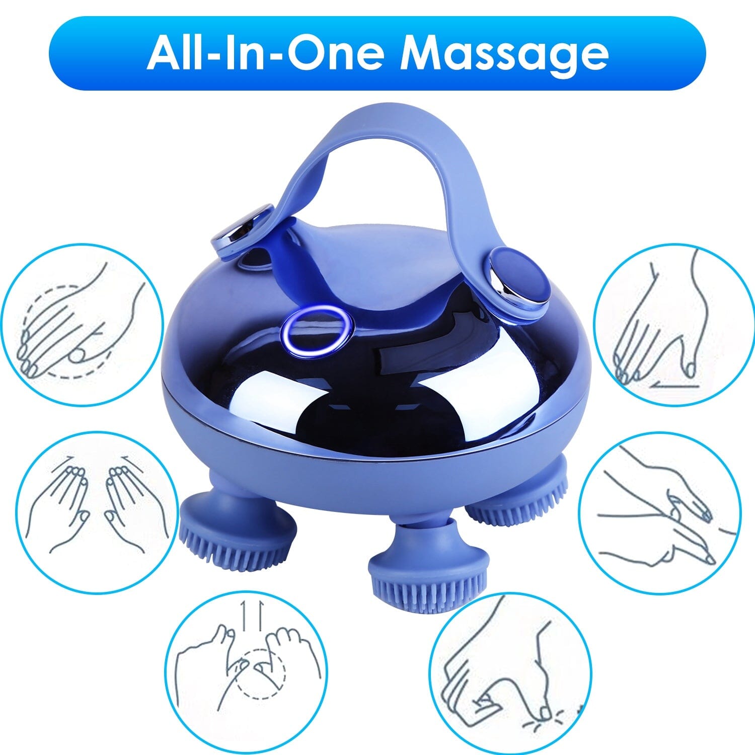 Electric Rechargeable Scalp Massager Wellness - DailySale