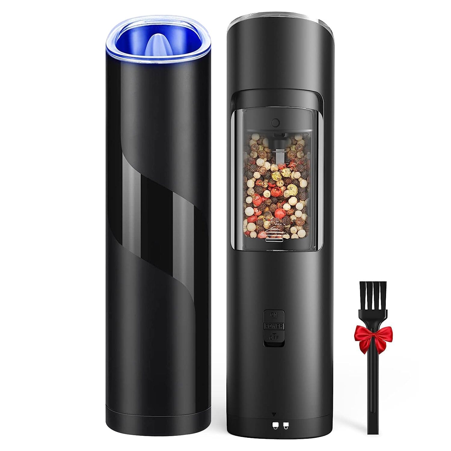 Electric Salt and Pepper Grinder LED Indicator Adjustable Coarseness Kitchen Tools & Gadgets - DailySale